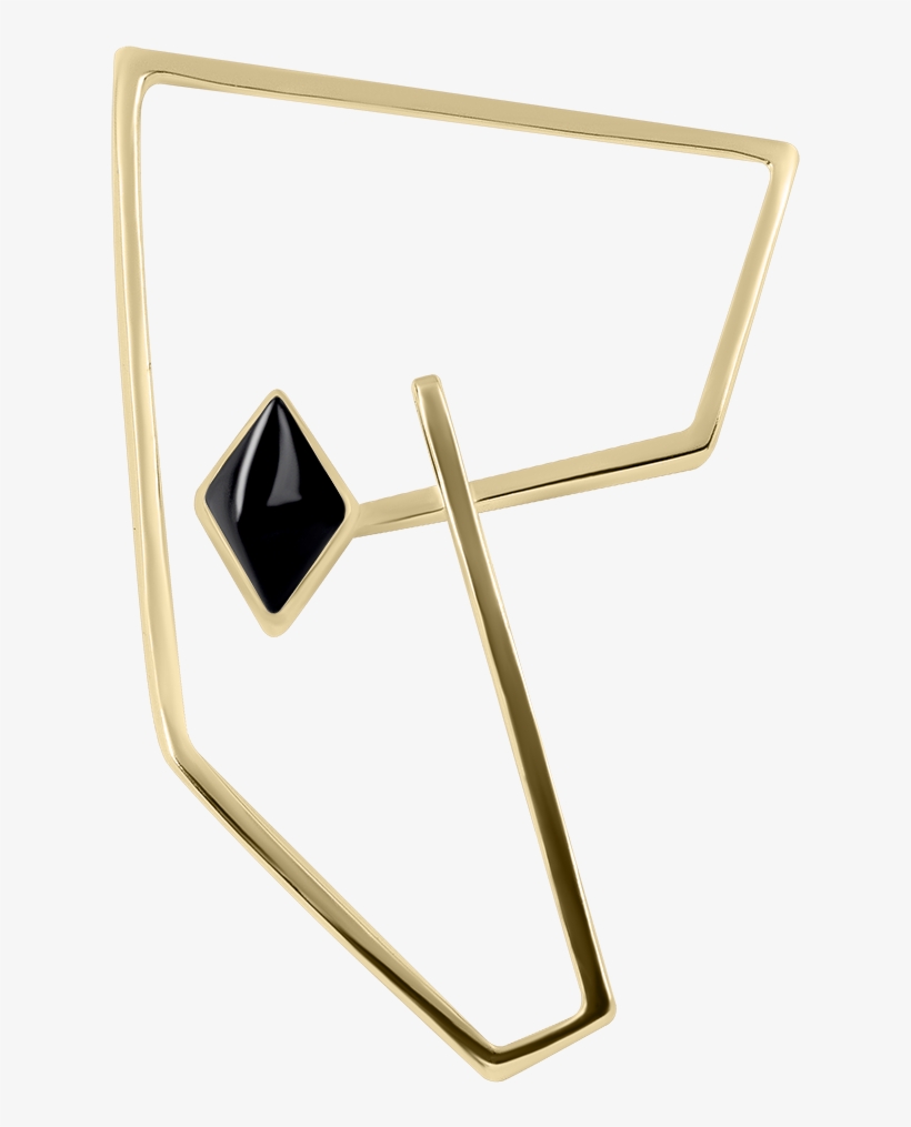 Supra Earrings, Gold L Black 7000 Руб - Triangle, transparent png #9784561