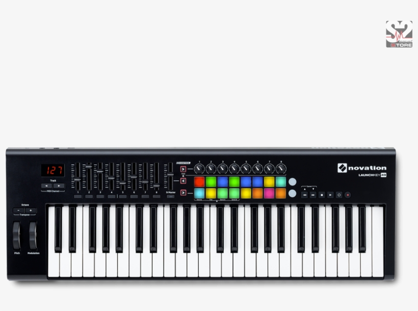 Launchkey 49 Mkii Novation 49 Keys Midi Keyboard - Novation Launchkey 49 Sustain, transparent png #9784797