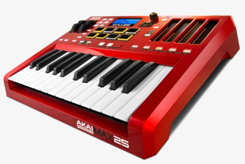 Akai Max25 Usb Midi Cv Controller Keyboard - Akai Midi Controller, transparent png #9785094