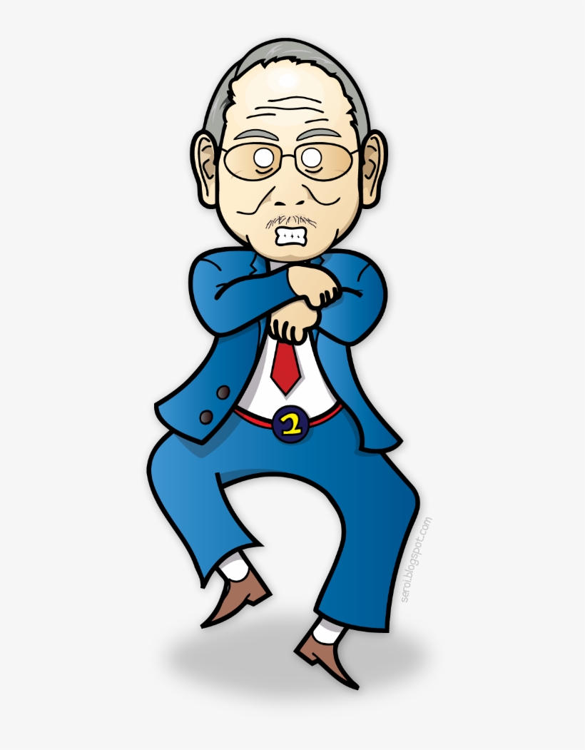 Lukisan Semula Watak Yang Diadaptasi Daripada Gangam - Cartoon, transparent png #9785655