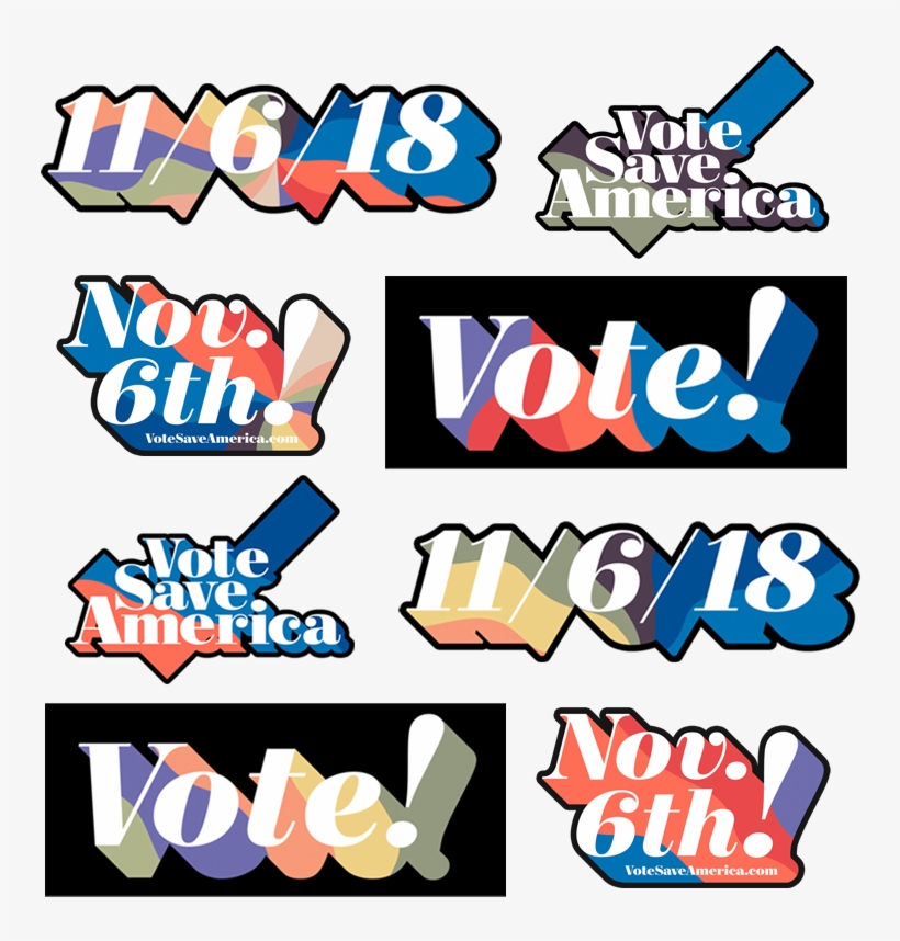 Vote Save America Sticker Pack, transparent png #9785803