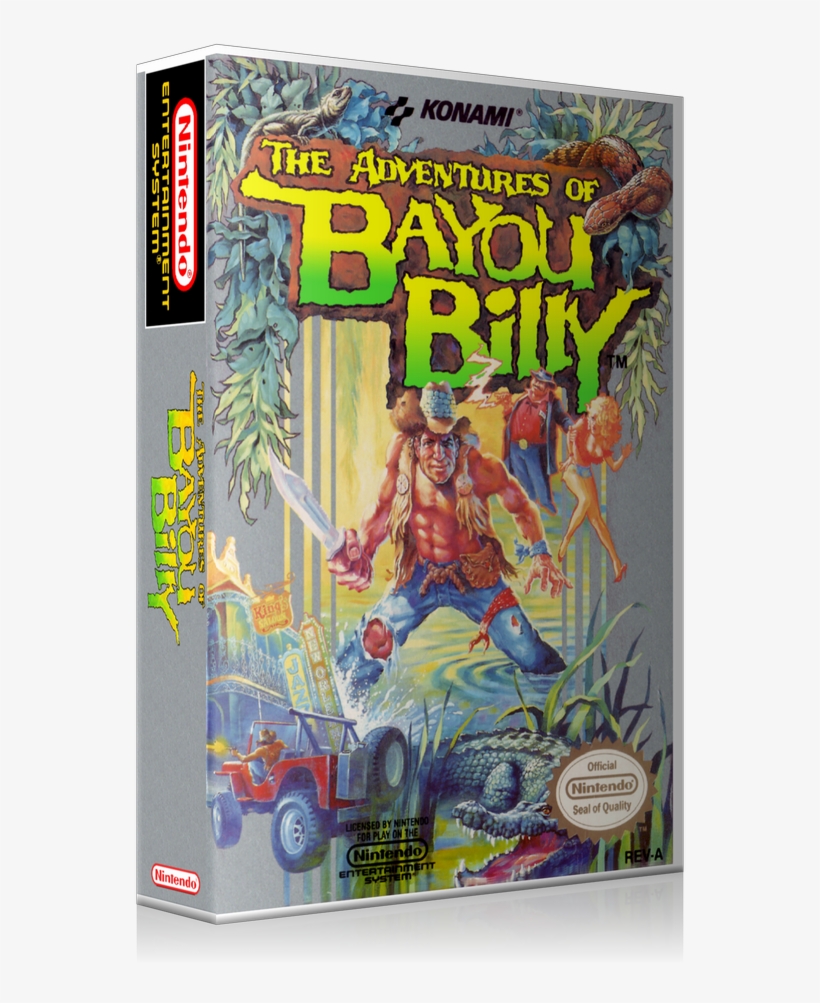 Nes The Adventures Of Bayou Billy Retail Game Cover - Adventures Of Bayou Billy, transparent png #9786537