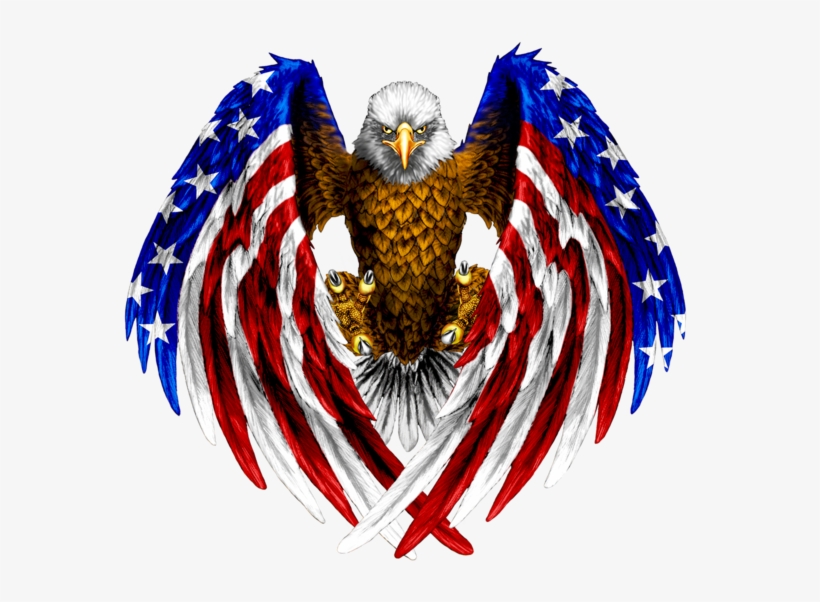 Epic Eagle T-shirt, Ap80013 - Eagle High Resolution American Flag, transparent png #9787104