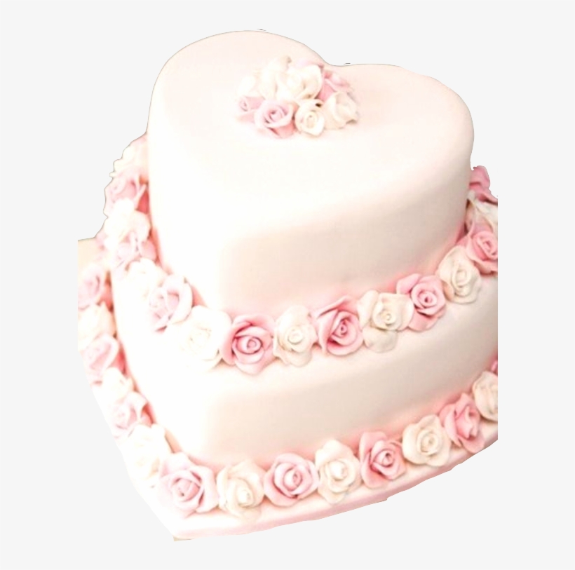 Pink Heart Cake - Свадебный Торт В Виде Сердца, transparent png #9787271