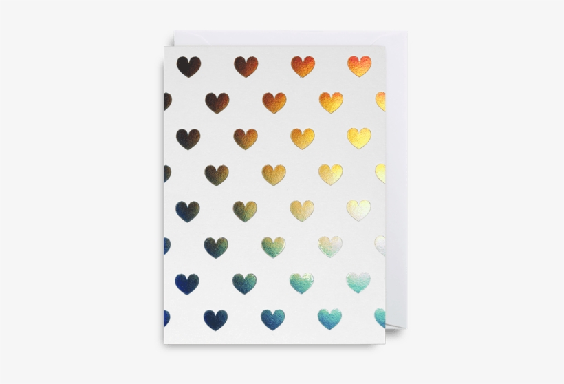 Iridescent Hearts Mini Card - Circle, transparent png #9787327