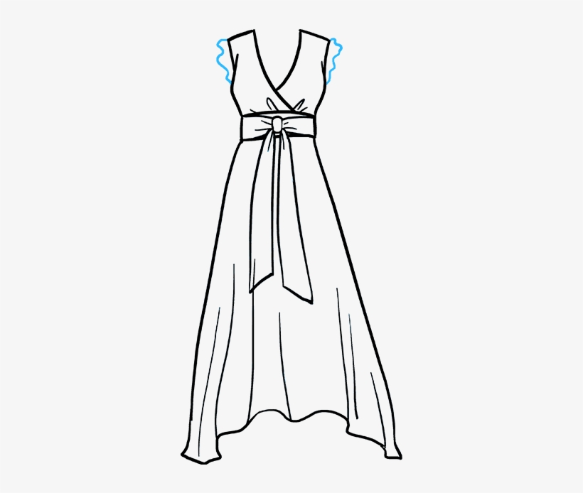 How To Draw A Dress Really Easy Drawing Tutorial Png - Transparent ...