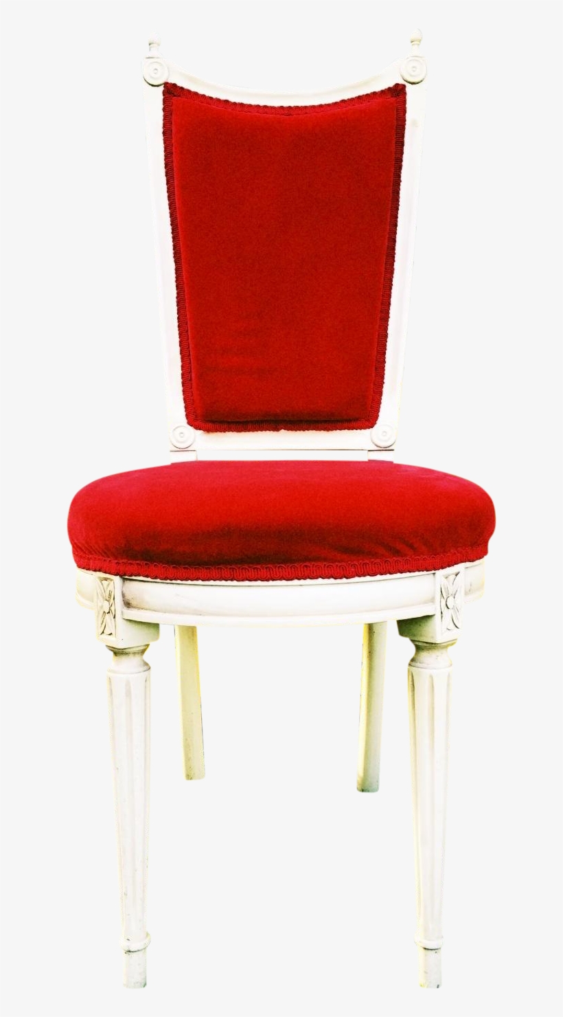 Vintage French Provincial Velvet Red Chair On Chairish - Chair, transparent png #9788407