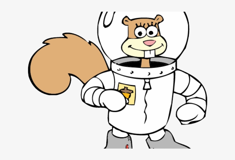 Character Clipart Spongebob - Sandy Cheeks Coloring Pages, transparent png #9788525