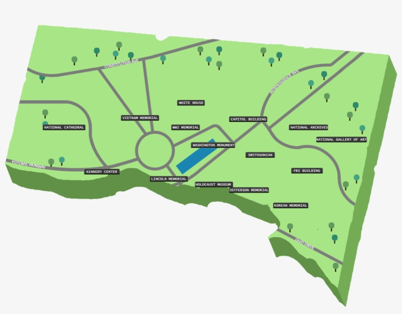 Graphic Map Graphic Map Jefferson Memorial - Map, transparent png #9789082