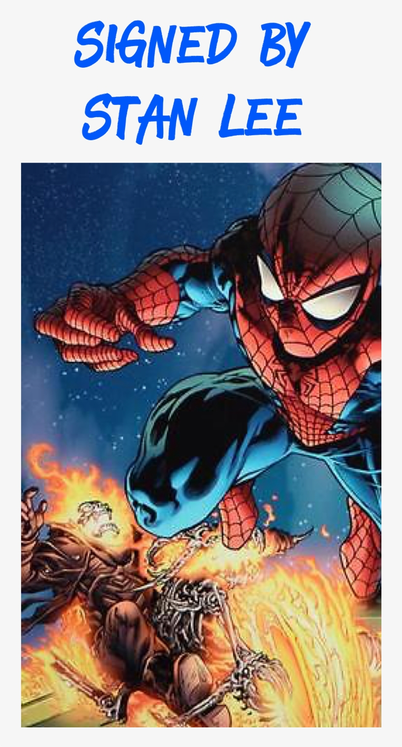 99 Stan Lee Signed Spider-man Marvel Original Comic - Spiderman Vs Ghost Rider, transparent png #9789470