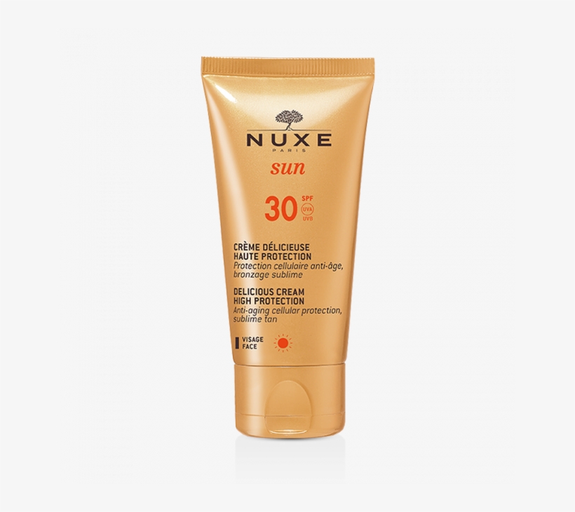 Buy Nuxe Sun Delicious Cream High Protection For Face - Nuxe Sun Melting Cream Face Spf 50, transparent png #9790976