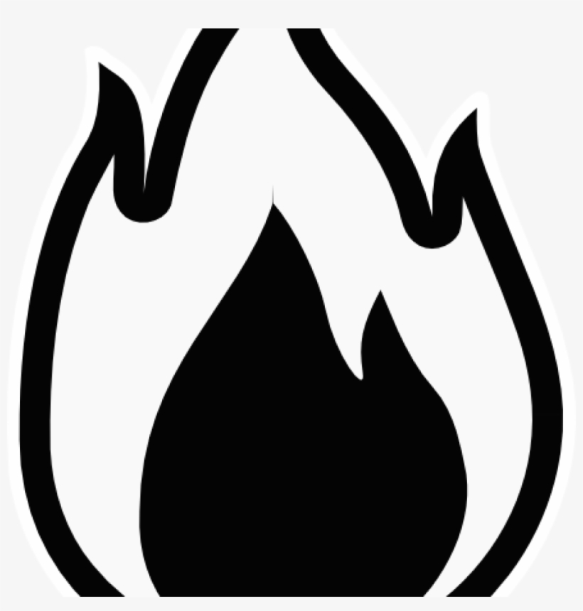 fire vector black and white