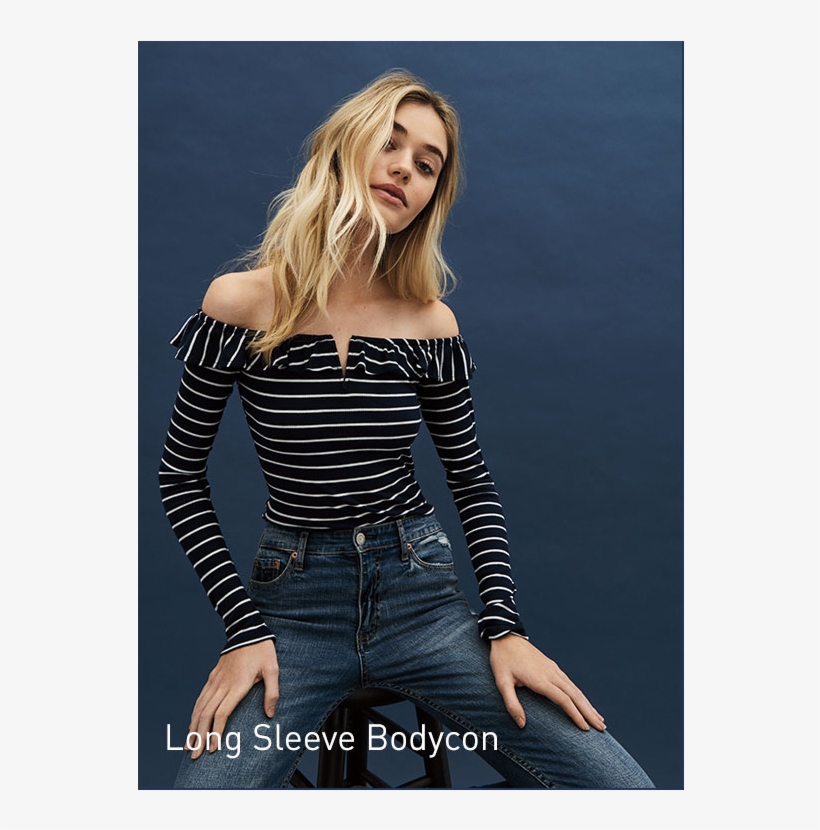 Girls Long Sleeve Bodycon Tee - Photo Shoot, transparent png #9792801