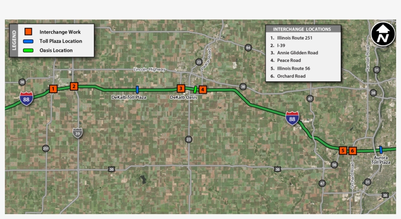 I Repairs Illinois Tollway - Orchard Road Exit I 88, transparent png #9792841