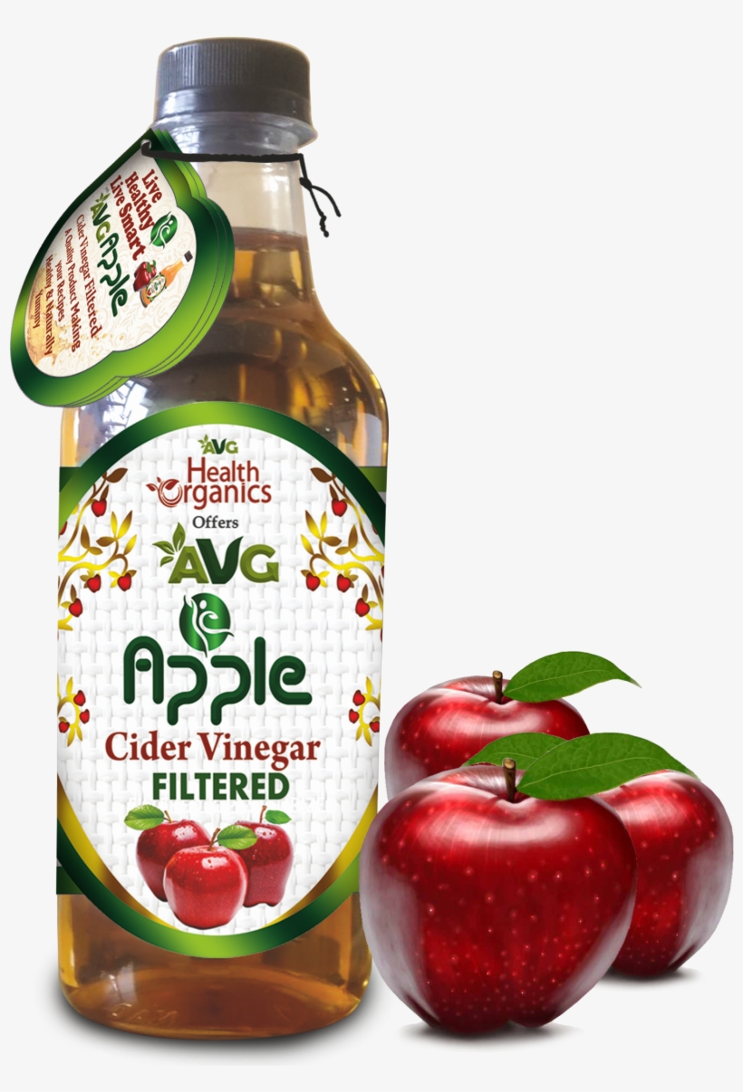 Avg Apple Cider Vinegar Filtered - Glass Bottle, transparent png #9794634