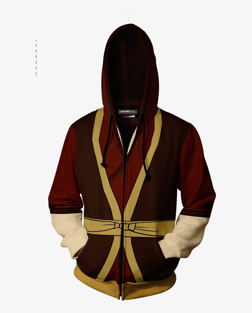The Last Airbender Zuko Cosplay Zip Up Hoodie Jacket - All Might Young Age Jacket, transparent png #9794810