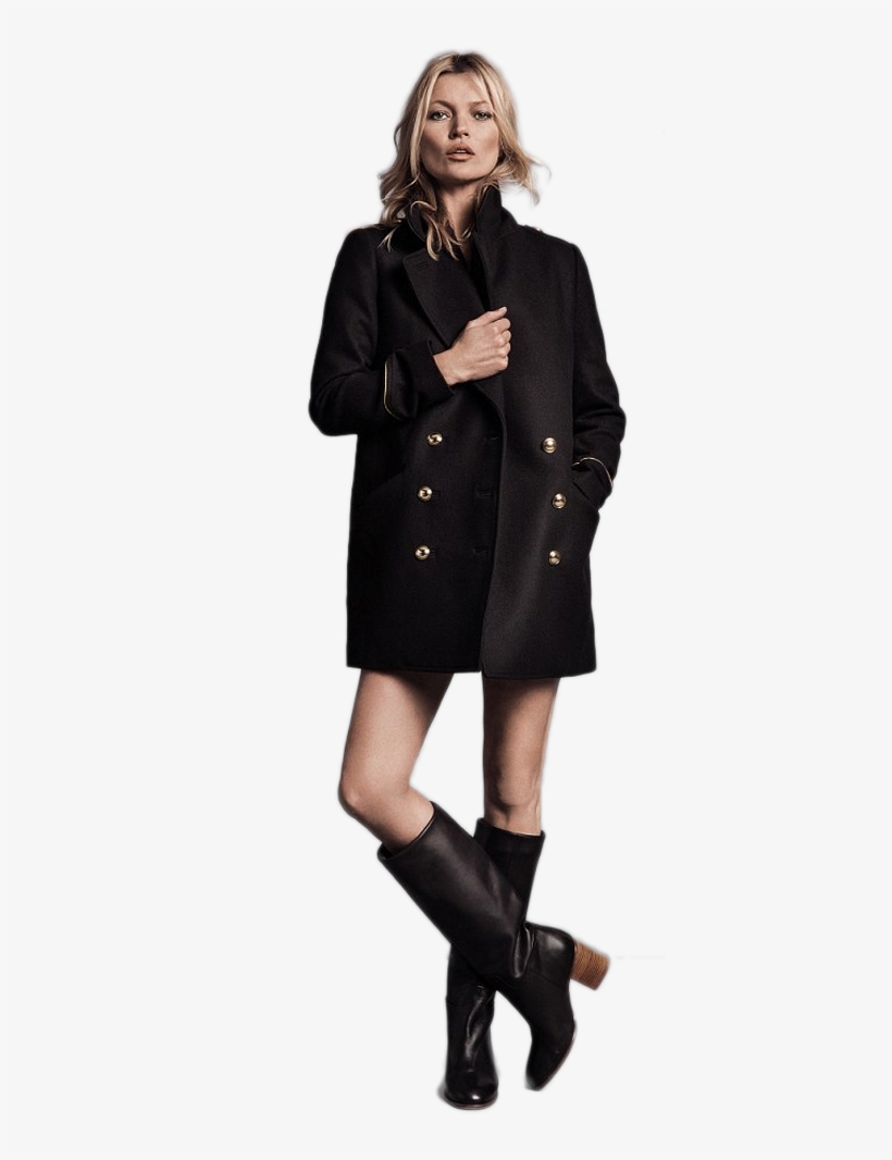 Manteau Mango Noir Bouton Doré, transparent png #9795422