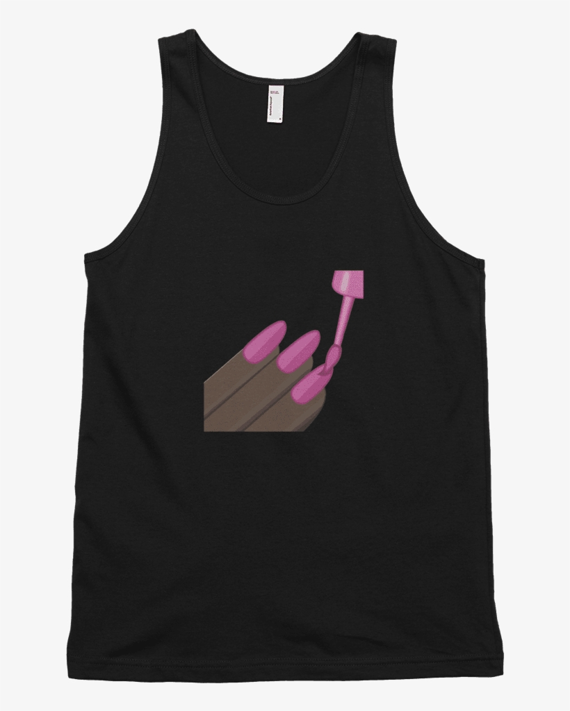 Dark Nail Polish Emoji Tank Top Swish Embassy - Top, transparent png #9795874