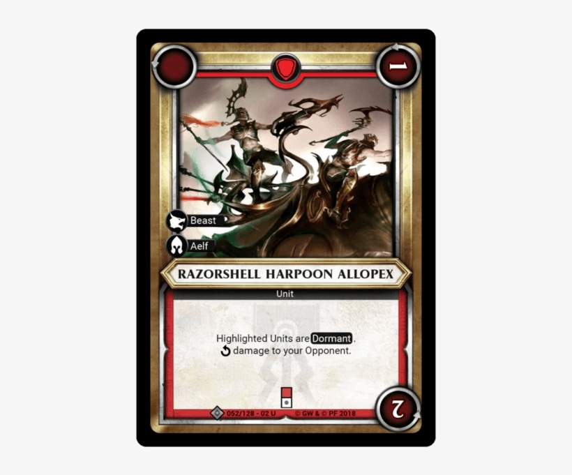 Razorshell Harpoon Allopex - Warhammer Champions Death Deck List, transparent png #9796593