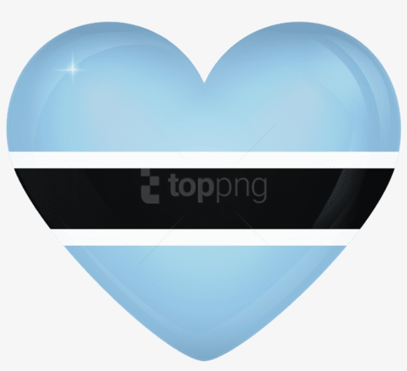Free Png Download Botswana Large Heart Flag Clipart - Botswana Flag Heart Png, transparent png #9796812