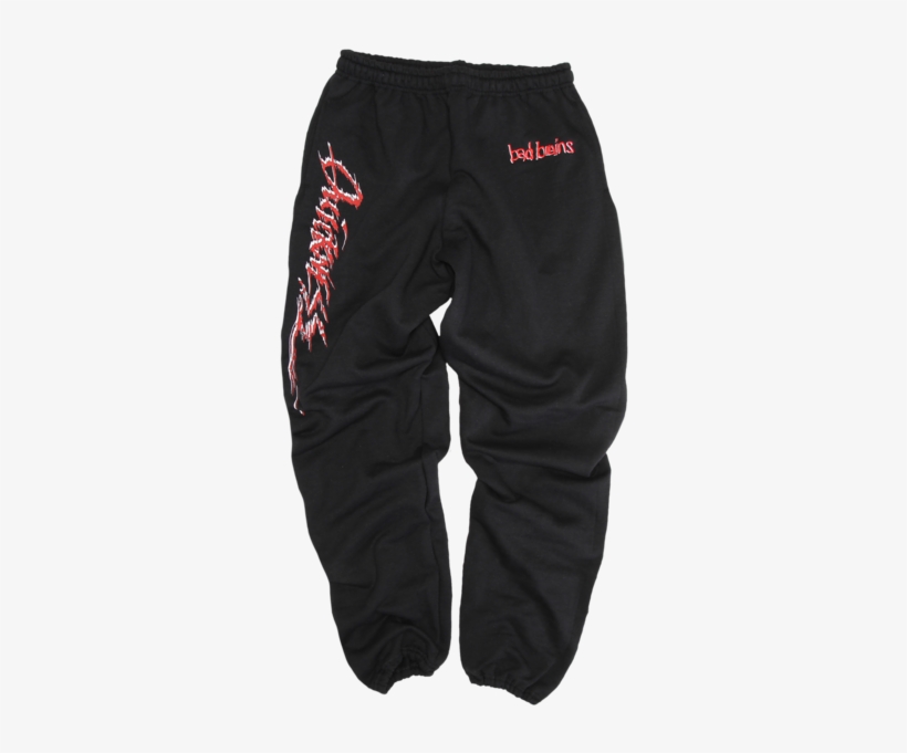 Embroidered Quickness Black Sweatpants - Pajamas, transparent png #9797522