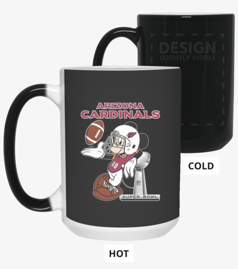 Nfl Arizona Cardinals Mickey Mouse Super Bowl Football - Mug, transparent png #9798777