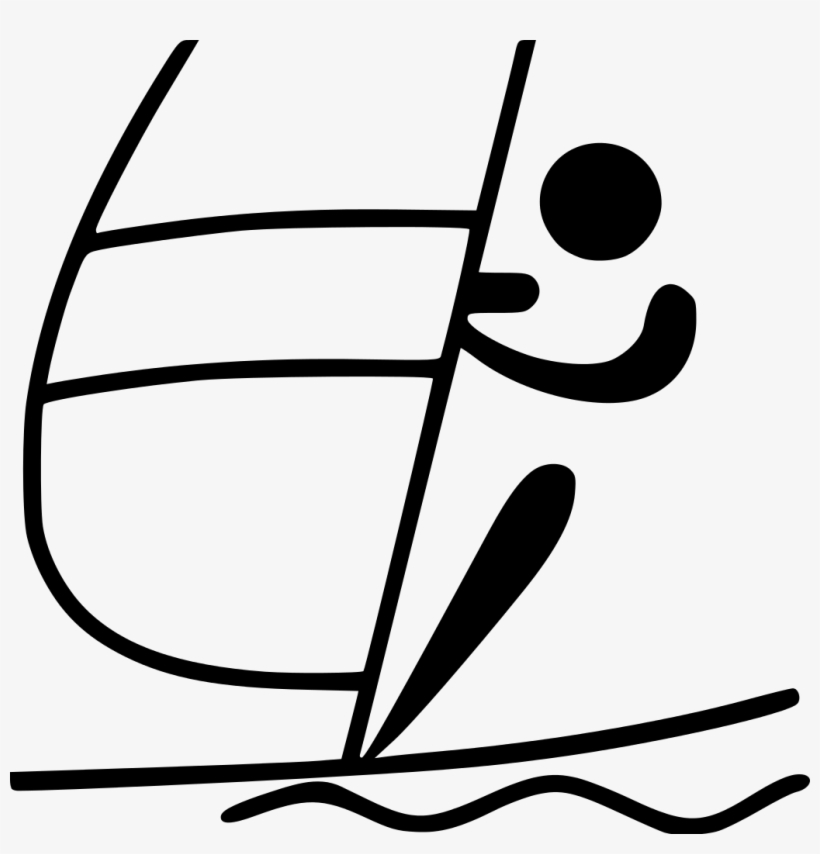 Clipart Transparent Library File Windsurfing Pictogram - Sailing Pictogram, transparent png #9799094