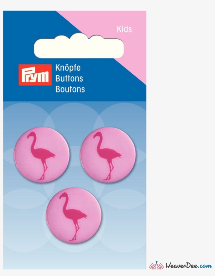 Prym - Flamingo Buttons - Weaverdee - Com Sewing & - Flamingo Buttons, transparent png #9799315