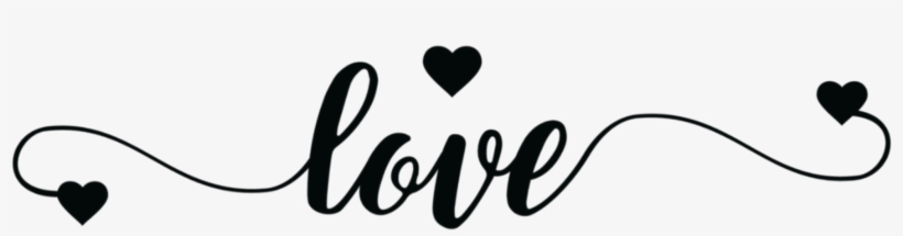 Love Black Tumblr Text Hearts Sticker Adesivos Collections - Portable Network Graphics, transparent png #9799357