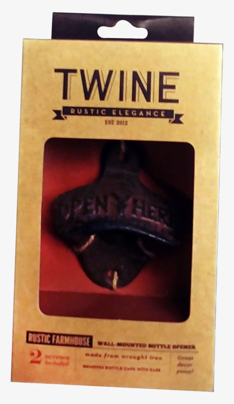 Twine Rustic Farmhouse Wall-mounted Bottle Opener, - Joystick, transparent png #9799716