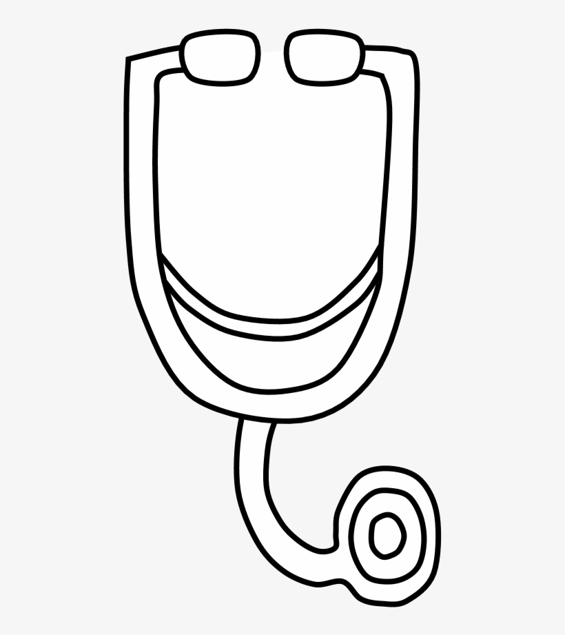 Stethoscope, Png Stethoscope, Black And White - Illustration, transparent png #9799964