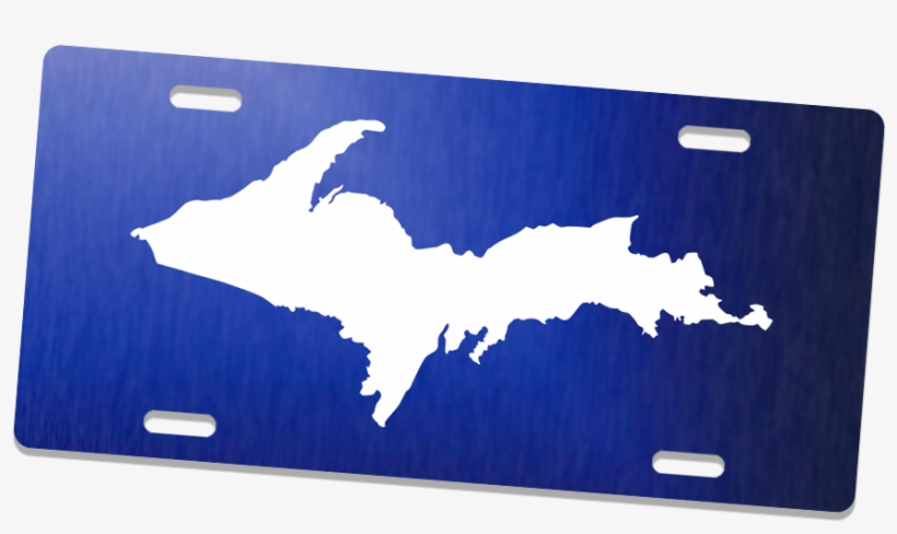 License Plate - "u - P - Silhouette" 6"x12" - Map Of Michigan Porcupine Mountains, transparent png #980086