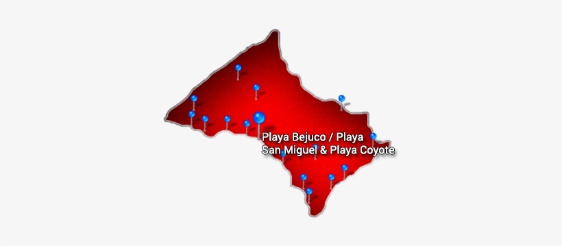 Nicoya Playa Bejuco Playa San Miguel Playa Coyote - Map, transparent png #980129