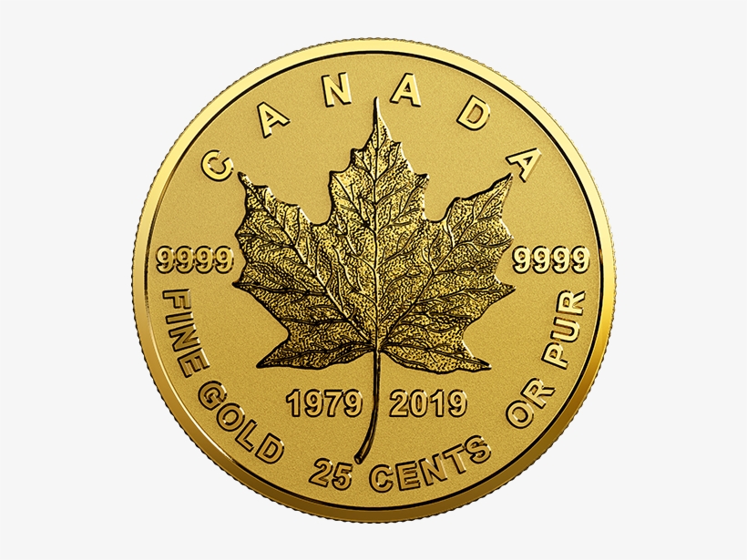 5 G Pure Gold Coin - 25 Cent Maple Leaf Gold 2019, transparent png #980802