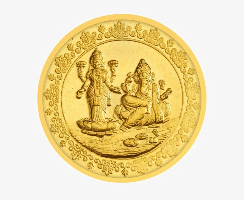 Lakshmi Gold Coin Png Download Image - Goddess Gold Lakshmi, transparent png #980897