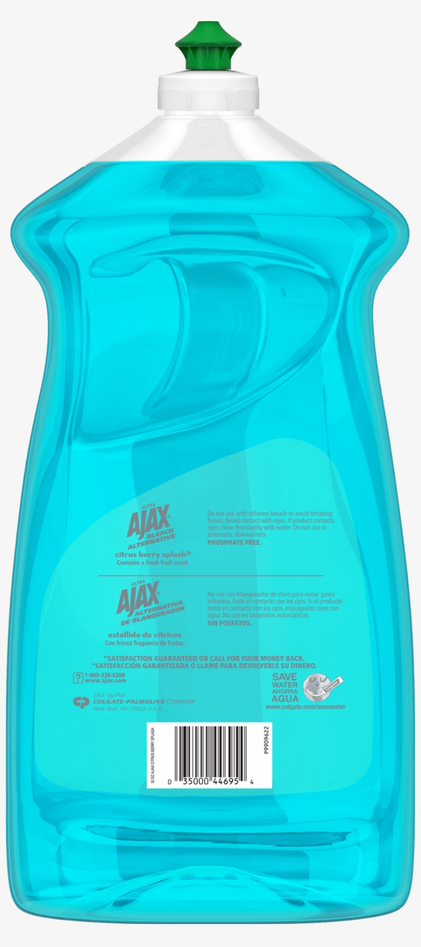 Ajax Ultra Triple Action Liquid Dish Soap, Bleach Alternative - Ajax Dish Liquid, transparent png #980917