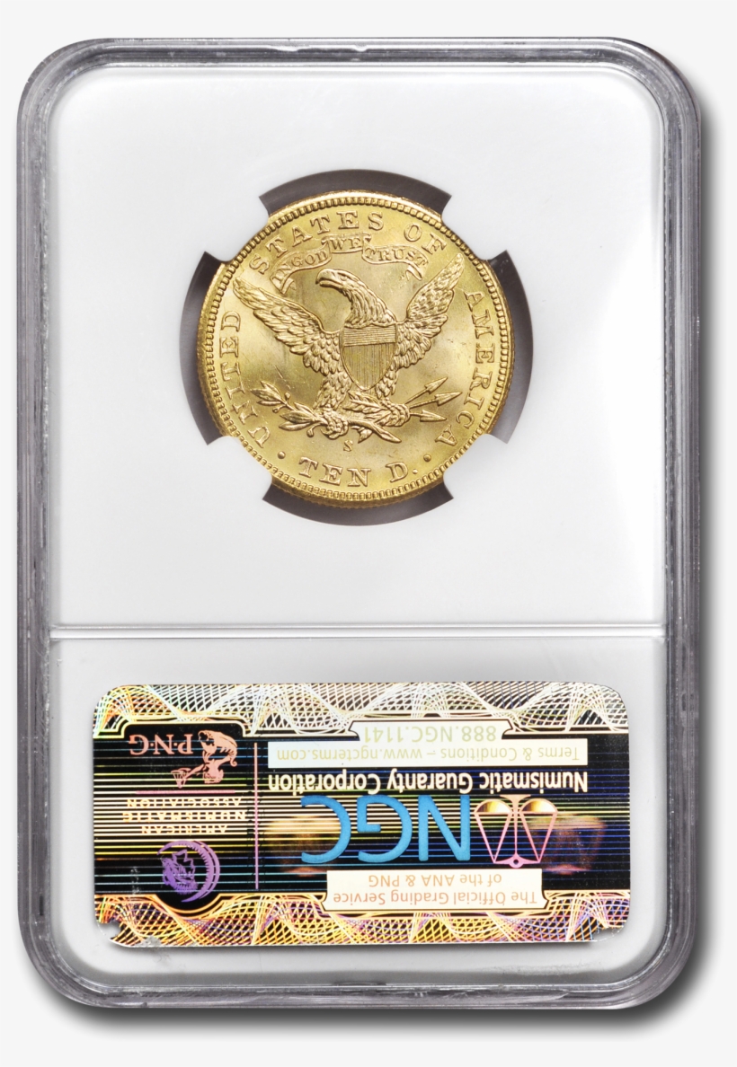 Picture Of $10 Liberty Gold Coins Ms 65 - Coin, transparent png #981190