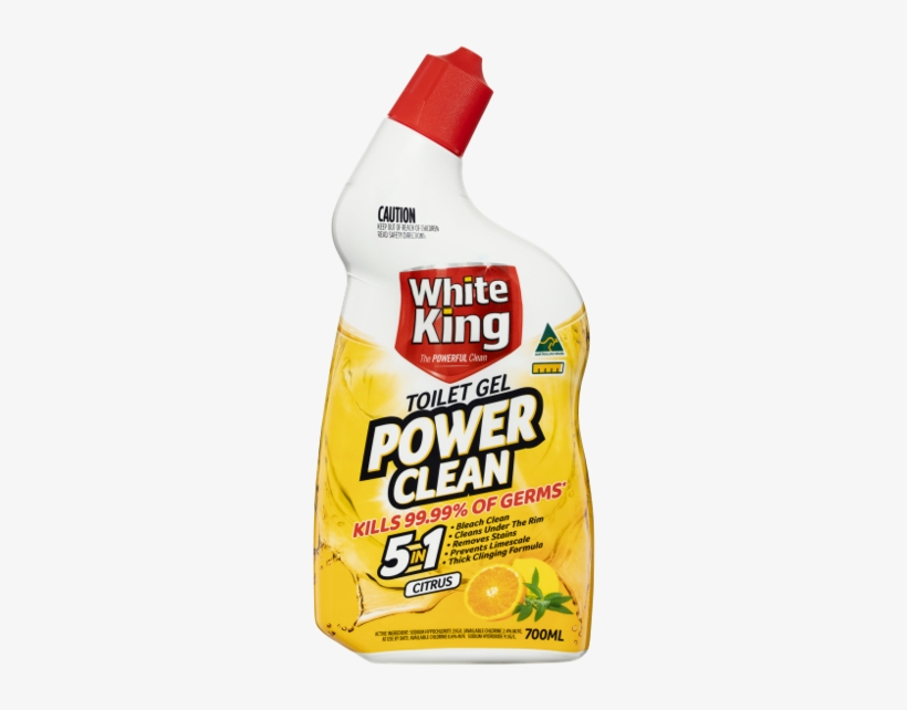 White King Powerclean Toilet Gel Citrus 700ml - White King Power Clean, transparent png #981368