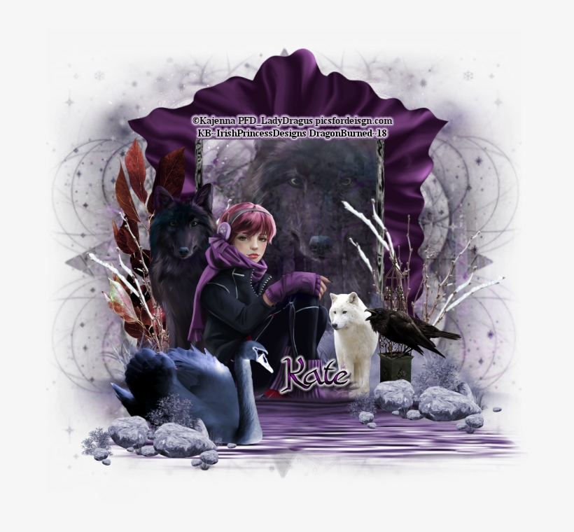 Ptu Gothic Winter Wolf Cluster Frames - Connecticut, transparent png #982075