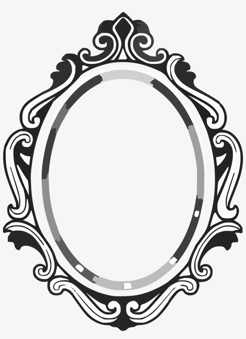 Pink Oval Frame Clipart Clipart Panda Free Clipart - Mirror Clipart, transparent png #982145