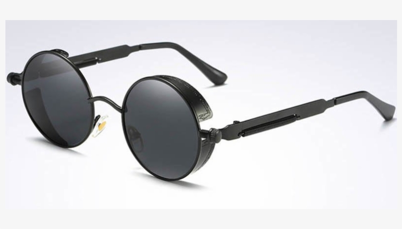 Round Steampunk / Gothic Sunglasses - Godfather Sunglasses, transparent png #982540