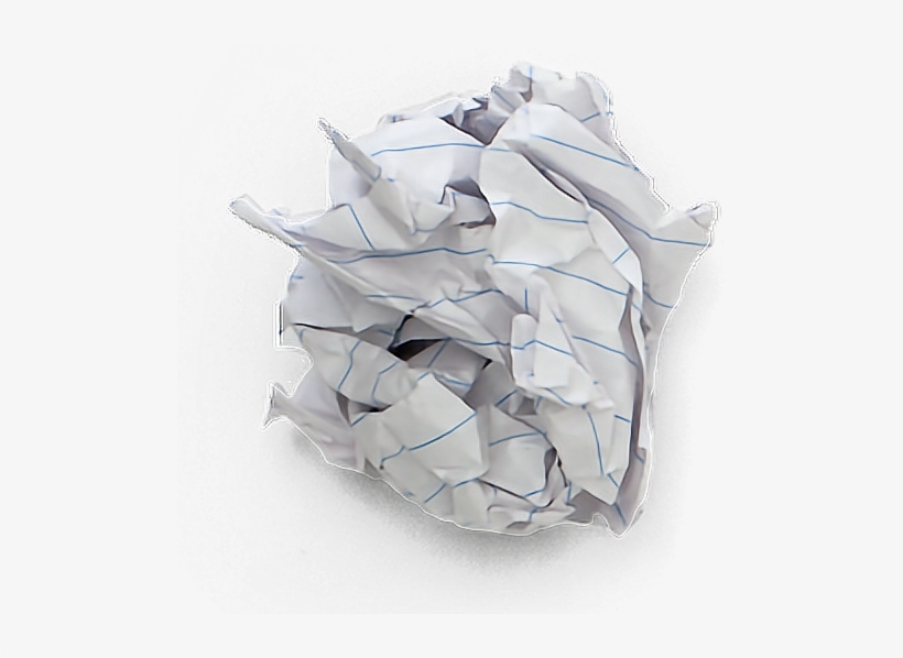 Paper Wad Crumbledpaper Trash Garbage Crumpled Up Paper Png Free