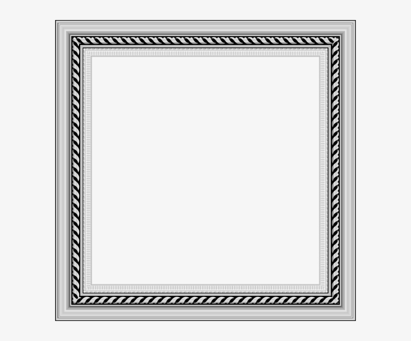 Transparent Silver Png Photo Frame - Monochrome, transparent png #983096
