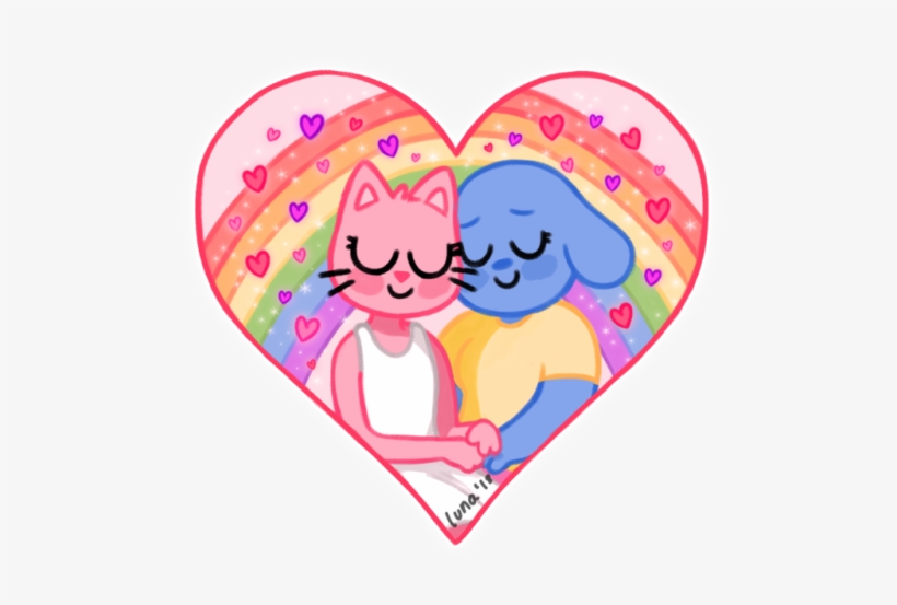 A Lil Doodle Of My Favourite Girls 🐱💓🐶 Rosie And - Tumblr, transparent png #983494