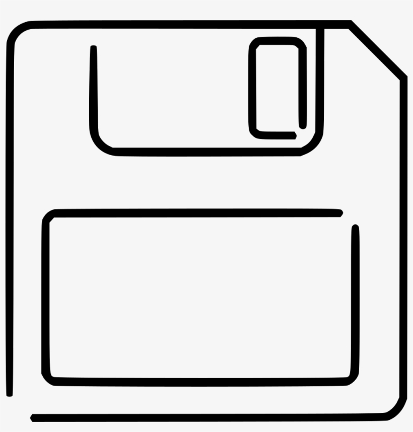 Floppy Disk - - Line Art, transparent png #983702