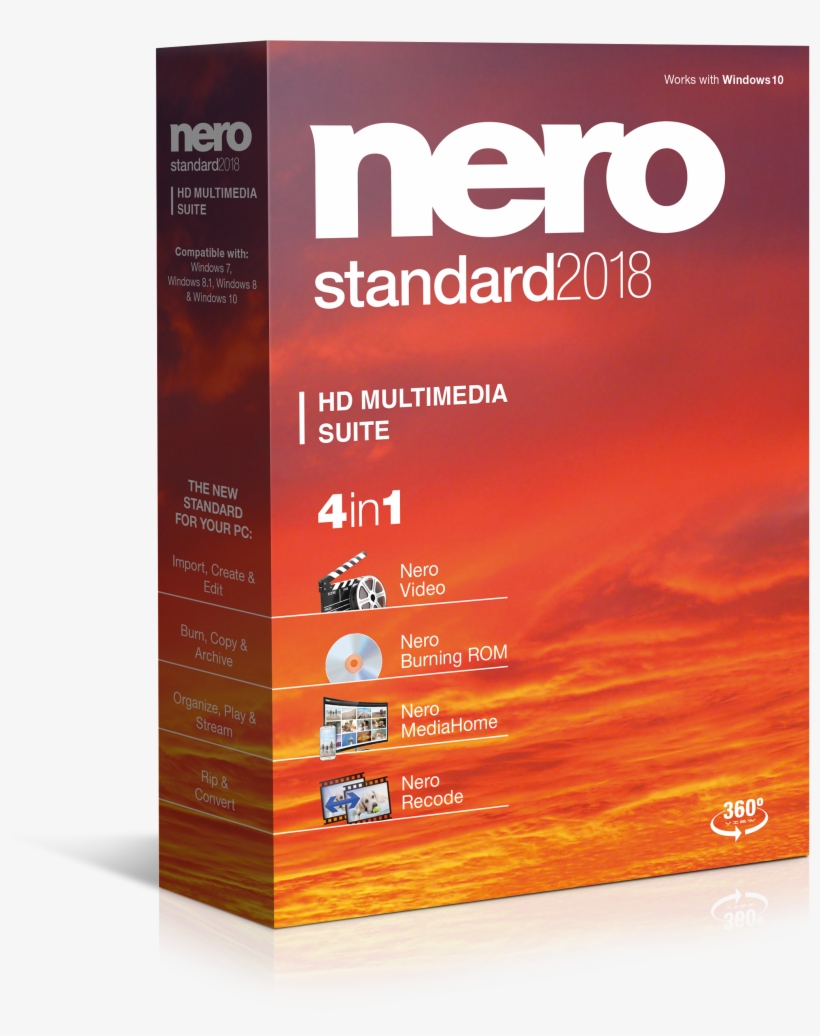 From The Manufacturer - Nero Standard 2018 - Lifetime For 1 Device 10170105, transparent png #983939