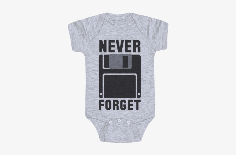 Never Forget The Floppy Baby Onesy - Daddy Game Onesies, transparent png #984056