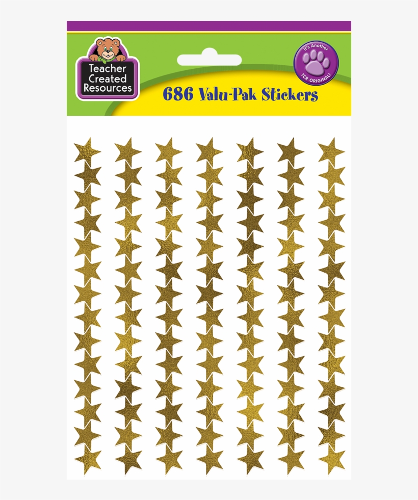 Tcr5799 Gold Foil Stars Stickers Valu-pak Image - Teacher Created Resources Chevron Mini Stickers Valu-pak, transparent png #984080