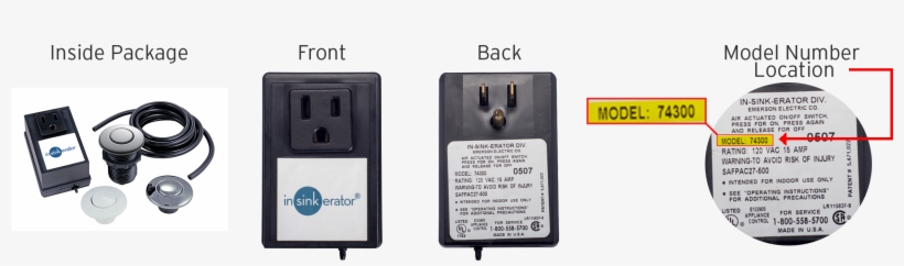 Sts 74300 Group - Insinkerator Sts-so Sink Top Disposal Switch,, transparent png #984328