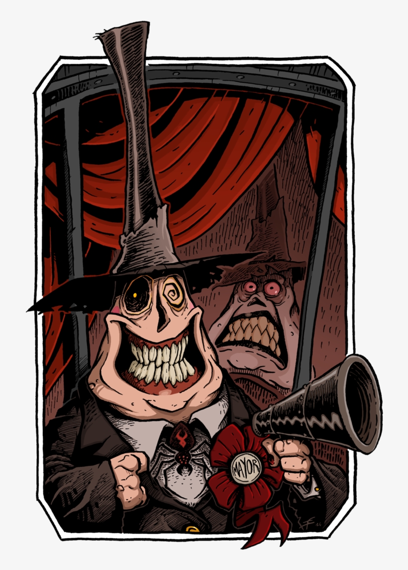 Drawing Halloween Nightmare Before Christmas - Nightmare Before Christmas Mayor Art, transparent png #984415